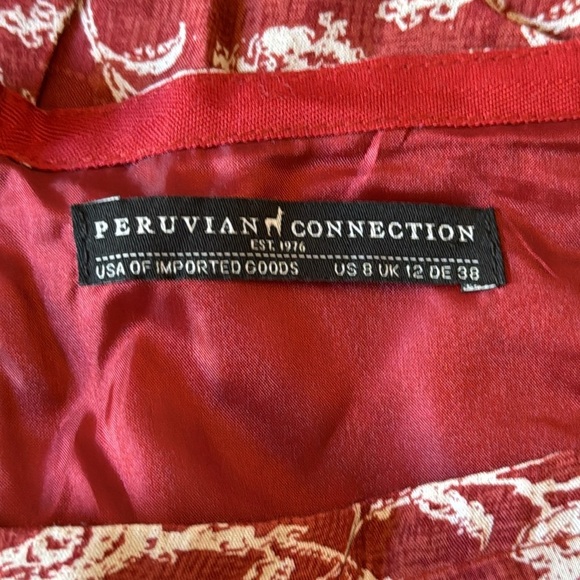 Women’s skirt, Peruvian connection size 8, red floral - Picture 2 of 4